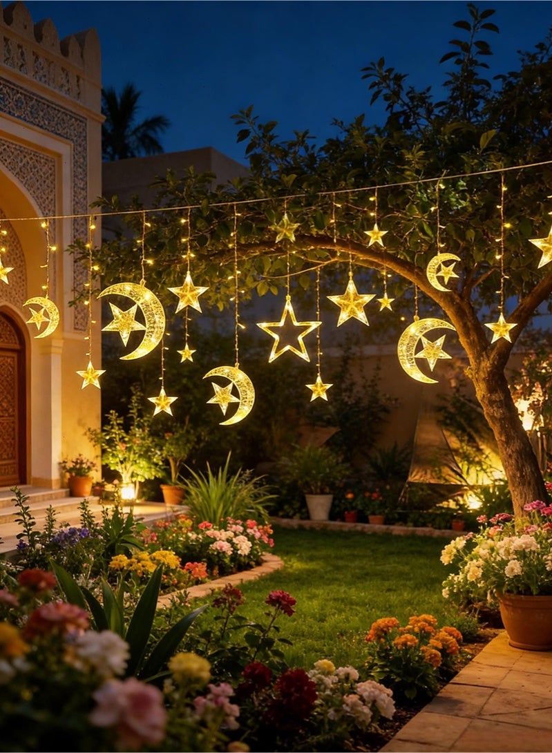Topyich 8 Models Ramadan Lights,  LED Moon Star Ramadan Lights with Remote Control, Star Moon Ramadan Decoration for Indoor Outdoor - Image 1
